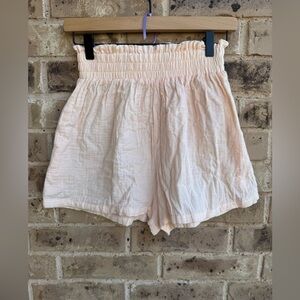 Luminary Fine Collection gauze Women's Cream Peach Shorts size M NWOT